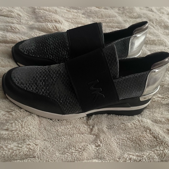 MICHAEL Michael Kors Felix Slip-On Wedge Trainers. - Picture 6 of 13